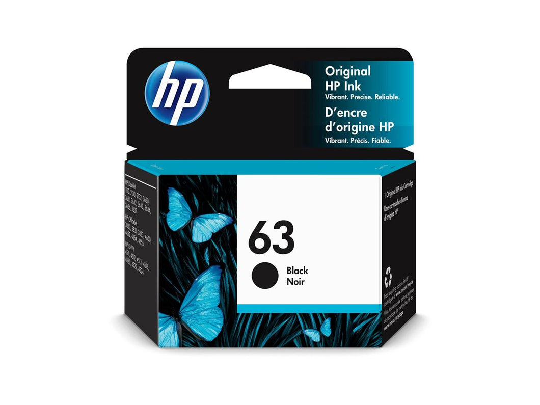 Hp Inc. 63 Black Ink Cart F6U62AN#140