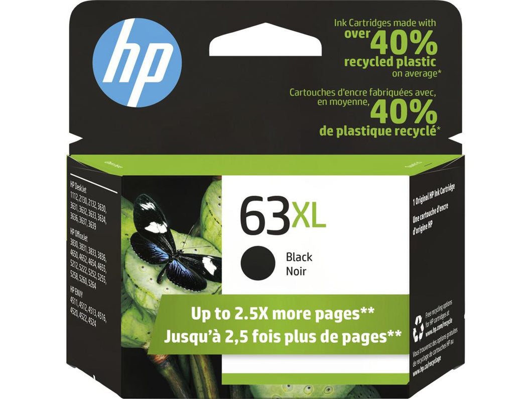 Hp Inc. 63xl Black Ink Cart F6U64AN#140