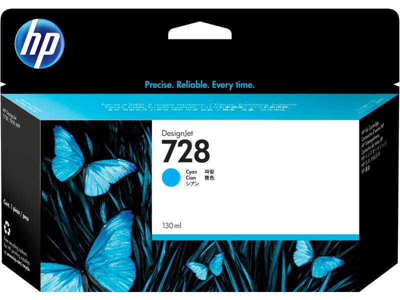 Hp Inc. 728 130-ml Cyan Ink F9J67A