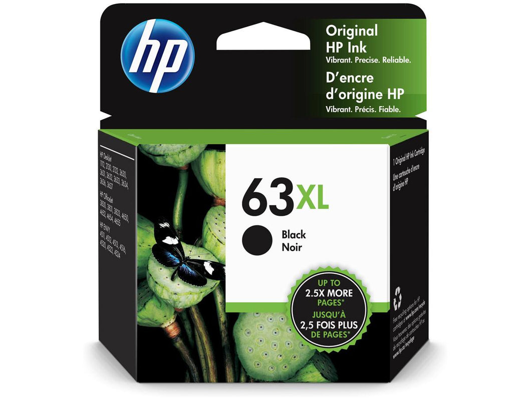 Hp Inc. 63xl Black Ink Cart 2pk F6U64AN#140-2PK