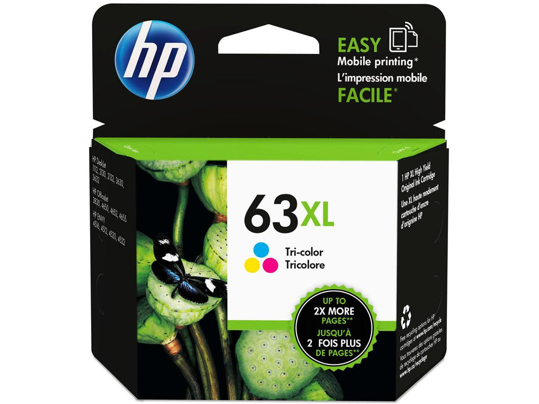 Hp Inc. 63xl Tri-colour Ink Cart 2pk