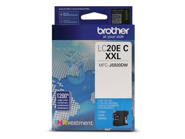 Brother LC20ECS INKvestment Super High Yield (XXL Series) Cyan Ink Cartridge