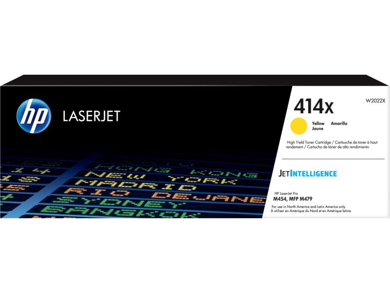 HP 414X (W2022X) High Yield Yellow Original LaserJet Toner Cartridge