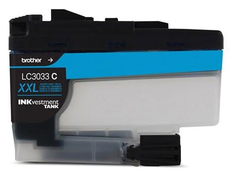 Brother Super High Yield Inkvestment Ink Cartridge - Cyan - LC3033CS