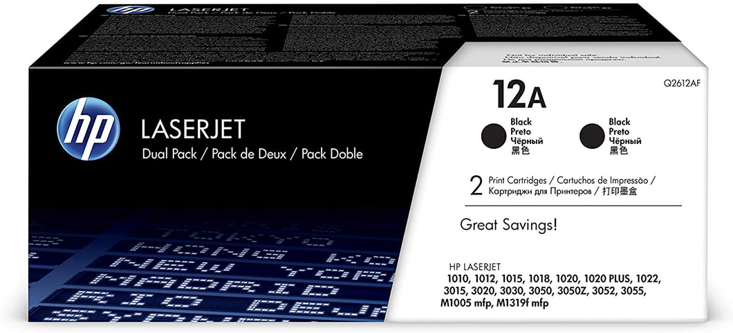 Q2612D 2PK 12A BLACK TONER CARTRIDGE