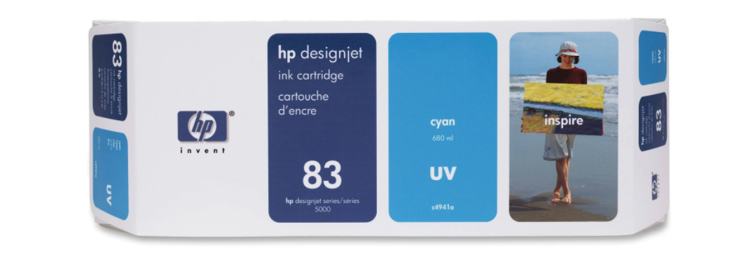 HP DesignJet 83 Cyan UV Printhead and Cleaner (C4961A)