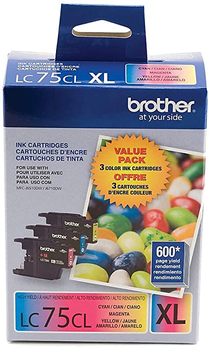 Brother LC75 3Pack Original Ink Cartridge High Yield
